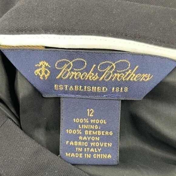 Brooks brothers black wool pencil skirt 12 BoxM - Picture 3 of 3
